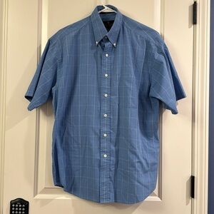 Bill Blass Black Label size M short sleeve button down blue